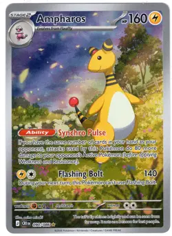 2026 Pokemon: Ampharos illustration rare 090/086 mega evolution: chaos rising NM - Image 1