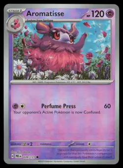 Aromatisse (Master Ball Pattern) 039/131 Prismatic Evolutions Pokemon Holo NM - Image 1
