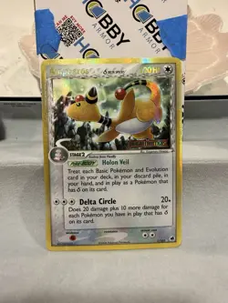 Ampharos 1/101 Dragon Frontiers reverse Holo Rare Stamped ENG 120 HP 2006 - Image 1