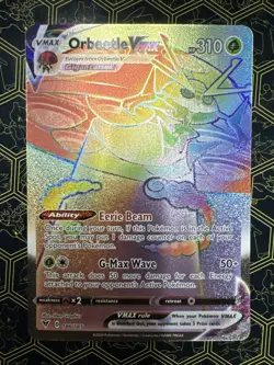 Pokemon Orbeetle VMAX Rainbow Rare 186/185 Vivid Voltage - Image 1