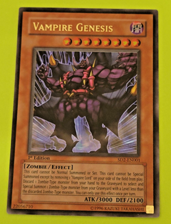 Yu-Gi-oh Vampire Genesis 1st Edition Ultra Rare SD2-EN001 Nm - Image 1