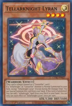 x3 Tellarknight Lyran - CYAC-EN021 - Super Rare - 1st Edition Yu-Gi-Oh! M/NM - Image 1