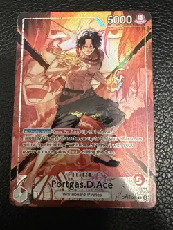 Portgas D Ace OP16-001 Leader Alternate Art The Time of Battle One PIece English - Image 1