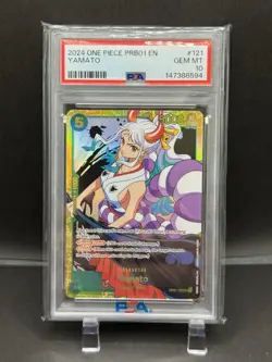 Yamato - One Piece Premium Booster 01 Secret Rare OP01-121 PSA 10 - Image 1