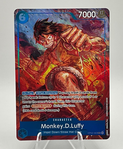 2023 One Piece Monkey D. Luffy OP02-062 SR Alt Art - Paramount War Super Rare - Image 1