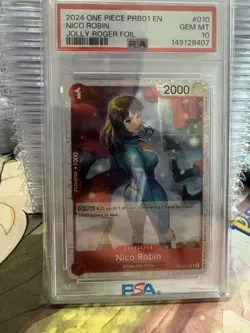 Nico Robin - One Piece PRB01 OP05-010 Waifu Jolly Roger Foil PSA 10 - Image 1