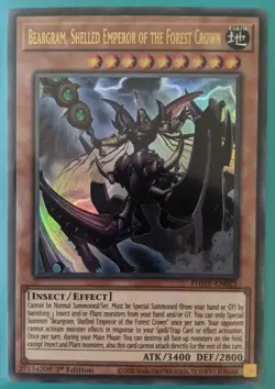 YuGiOh Beargram, Shelled Emperor of the Forest Crown Ultra Rare 1st PHHY-EN021 - Image 1