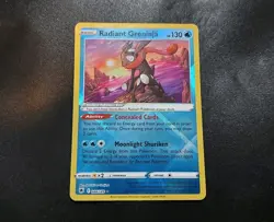 Radiant Greninja 046/189 Shiny Holo Rare Pokemon Card LP - Image 1