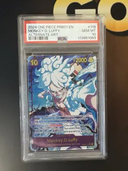One Piece 2024 Monkey D. Luffy Alternate Art Card #119 PSA 10 - Image 1
