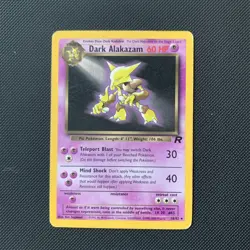 Pokemon TCG Dark Alakazam Card 18/82 Non-Holo, Vintage, MP Condition - Image 1