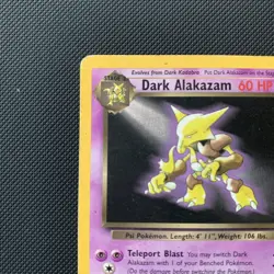 Pokemon TCG Dark Alakazam Card 18/82 Non-Holo, Vintage, MP Condition - Image 2