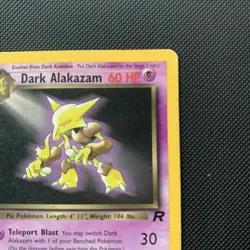 Pokemon TCG Dark Alakazam Card 18/82 Non-Holo, Vintage, MP Condition - Image 3