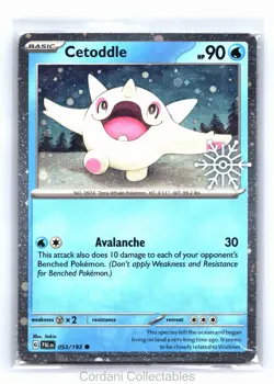Cetoddle 053/193 - Paldea Evolved - Stamped Holiday Pokemon Card - Sealed - Image 1