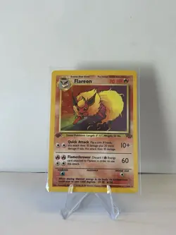 Pokemon Cards: Jungle 1st Edition Rare Holo: Flareon 3/64 - Image 1