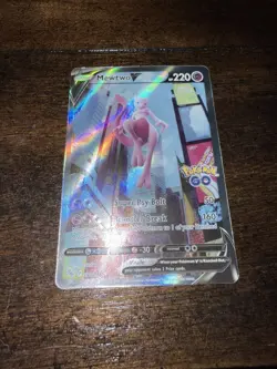 Pokemon TCG Mewtwo v Alt Art Full Art Holo Ultra Rare Card 072/078 Pokemon Go - Image 1
