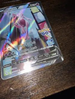 Pokemon TCG Mewtwo v Alt Art Full Art Holo Ultra Rare Card 072/078 Pokemon Go - Image 3
