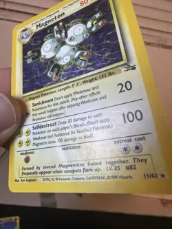 Pokemon Card - Magneton Fossil 11/62 Holo Rare - Image 3
