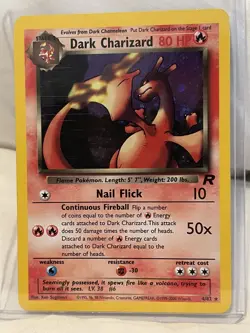 Pokemon Dark Charizard TCG 4/82Holo Rare Card Unlimited Edition - Image 1