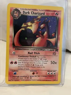 Pokemon Dark Charizard TCG 4/82Holo Rare Card Unlimited Edition - Image 4