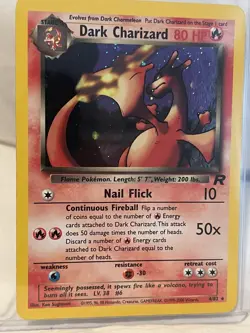 Pokemon Dark Charizard TCG 4/82Holo Rare Card Unlimited Edition - Image 5