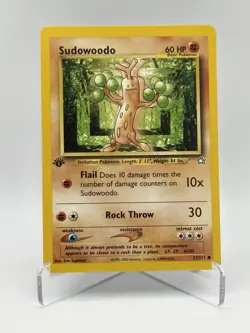 Pokemon Card Neo Genesis Sudowoodo 77/111 1st Edition Common 1776 - Image 1