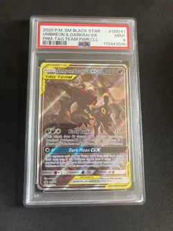 Umbreon & Darkrai SM241 PSA 9 MINT Pokemon Cards Alt Full Art Holo Rare Promo - Image 1