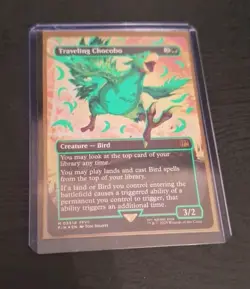 Traveling Chocobo (Borderless) (Neon Ink Green) Final Fantasy Foil - Image 1