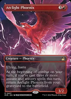 Magic The Gathering MTG ARCLIGHT PHOENIX ANIME BORDERLESS Ravnica Remastered NM - Image 1
