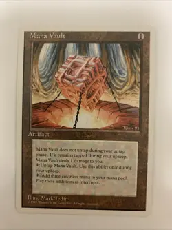 MTG NM Mana Vault 4th Fourth Edition Free Shipping In The US With Tracking - Image 1