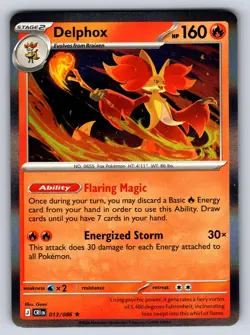 Delphox 013/086 Holo Rare ME04: Chaos Rising Pokemon TCG NM - Image 1