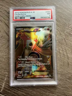2012 Pokemon Black & White Dark Explorers Entei Ex 103 PSA 7 English - Image 1