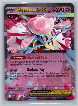 Mega Diancie ex 041/094 Double Rare Phantasmal Flames Pokemon Near Mint - Image 1