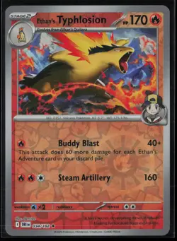 Ethan's Typhlosion 034/182 Pokemon Destined Rivals Rare Near Mint Reverse Holo - Image 1