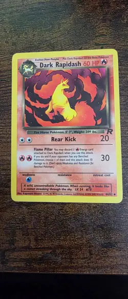 Dark Rapidash 44/82 Uncommon Team Rocket Pokemon Lightly Played - Image 1