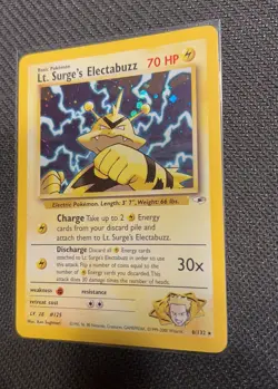 Pokemon Lt. Surge’s Electabuzz 6/132 Holo Rare Gym Heroes WOTC Beautiful Holo ✨ - Image 3