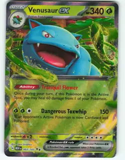 Venusaur ex - Reverse Holo - 3/165 Scarlet & Violet 151 - Pokemon TCG - 2023 - Image 1