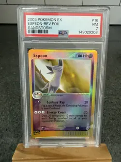 2003 Pokemon EX Espeon Reverse Foil Sandstorm #16 PSA 7 New Cert - Image 1