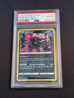 Pokemon Darkrai Darkness Ablaze 105/189 Holo Rare PSA 10 2020 - Image 1