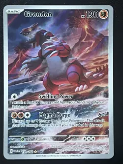 Pokemon TCG Groudon Illustration Rare Paradox Rift 199/182 NM Condition - Image 2