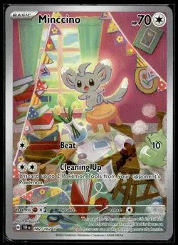Minccino 182/162 Illustration Rare Temporal Forces Pokemon NM - Image 1