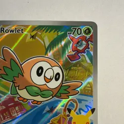 Rowlet #43 First Partners Series 1 MEP Black Star Promo Pokemon TCG NM RARE - Image 3
