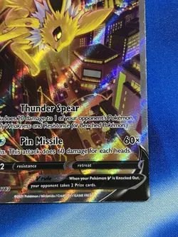 Jolteon v SWSH183 Pokemon TCG Sword & Shield Holo Black Star Promo Card LP - Image 4