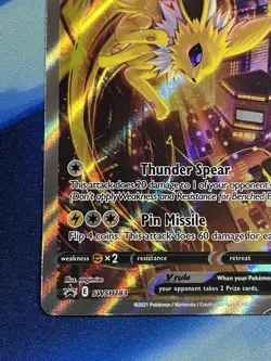Jolteon v SWSH183 Pokemon TCG Sword & Shield Holo Black Star Promo Card LP - Image 5