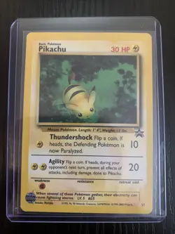 Pikachu 27/53 Pokemon TCG WOTC Promo Card - Vintage Black Star Promo - Image 1