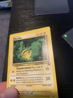 Pikachu 27/53 Pokemon TCG WOTC Promo Card - Vintage Black Star Promo - Image 4