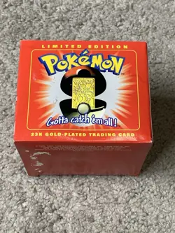 Pokemon 1999 Mewtwo 23K Gold-Plated Trading Card #150 Burger King Red Box SEALED - Image 5