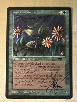 MTG ARTIST PROOF MTG Argothian Pixies AP Sketch Art Amy WEBER - Image 2
