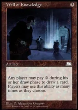 MTG Well of Knowledge, Weatherlight, Heavily Played, English - Image 1