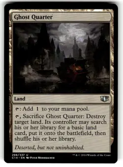Magic: The Gathering Land Ghost Quarter Ghost Quarter Uncommon Regular MTG - Image 1