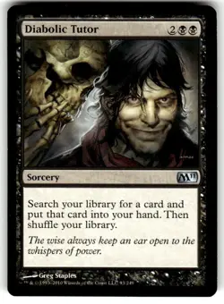 2010 MTG Magic the Gathering M11 Magic 2011 #93 Diabolic Tutor NM - Image 1
